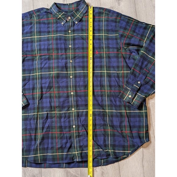 Ralph Lauren Long Sleeve Button Down Shirt Men 3XB Multi Color Plaid Print Pony - Picture 7 of 12